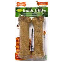 Nylabone Healthy Edible Bone Twin Pack Bacon Medium Brown 5.5" x 1.5" x 1"-Dog-Nylabone-PetPhenom