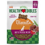 Nylabone Healthy Edibles All Natural Grain Free Limited Ingredient Beef and Veggie Biscuits, 65 count-Dog-Nylabone-PetPhenom