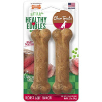 Nylabone Healthy Edibles Chews Roast Beef Regular, 2 count-Dog-Nylabone-PetPhenom