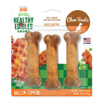 Nylabone Healthy Edibles Longer Lasting Bacon Treats Regular 3 count-Dog-Nylabone-PetPhenom