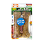 Nylabone Healthy Edibles Longer Lasting Beef Treats Wolf 2 count-Dog-Nylabone-PetPhenom