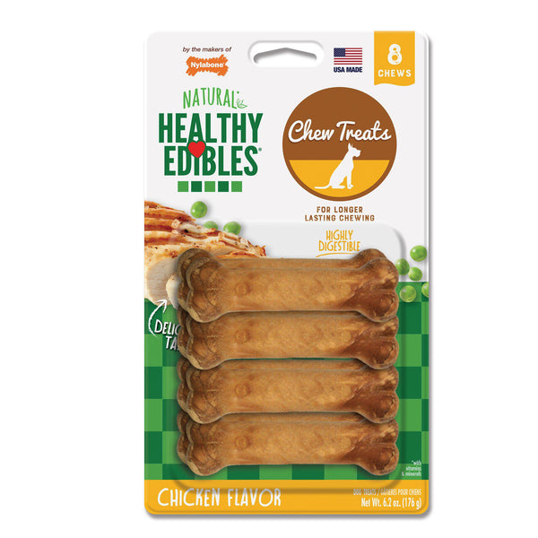 Nylabone Healthy Edibles Longer Lasting Chicken Treats Petite 8 count-Dog-Nylabone-PetPhenom