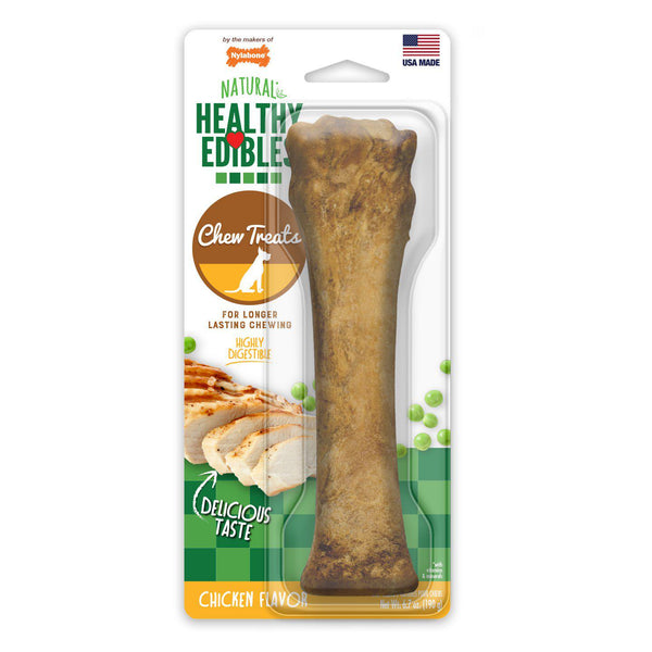 Nylabone Healthy Edibles Longer Lasting Chicken Treats Souper 1 count-Dog-Nylabone-PetPhenom