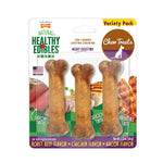 Nylabone Healthy Edibles Longer Lasting Roast Beef, Chicken and Bacon Treats Petite 3 count-Dog-Nylabone-PetPhenom