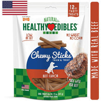 Nylabone Healthy Edibles Natural Chewy Sticks Beef Flavor, 12 oz-Dog-Nylabone-PetPhenom