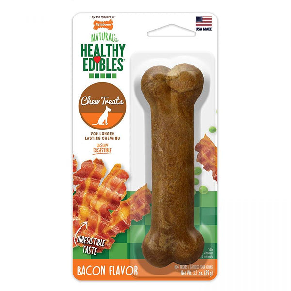 Nylabone Healthy Edibles Wholesome Dog Chews - Bacon Flavor, Wolf (1 Pack)-Dog-Nylabone-PetPhenom