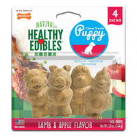 Nylabone Natural Healthy Edibles Puppy Chew Treats - Lamb & Apple Flavor, 4 Pack-Dog-Nylabone-PetPhenom