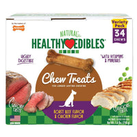 Nylabone Natural Healthy Edibles Variety Pack - Roast Beef & Chicken, Petite - 34 Pack-Dog-Nylabone-PetPhenom