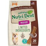 Nylabone Natural Nutri Dent Filet Mignon Dental Chews - Limited Ingredients, Medium - 20 Count-Dog-Nylabone-PetPhenom