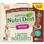 Nylabone Natural Nutri Dent Filet Mignon Dental Chews - Limited Ingredients, Medium - 40 Count-Dog-Nylabone-PetPhenom