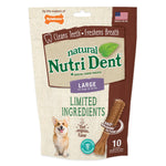 Nylabone Nutri Dent Limited Ingredient Dental Chews Filet Mignon Large 10 count-Dog-Nylabone-PetPhenom