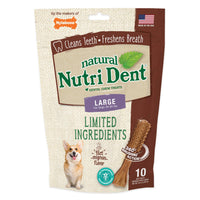 Nylabone Nutri Dent Limited Ingredient Dental Chews Filet Mignon Large 10 count-Dog-Nylabone-PetPhenom