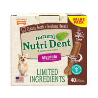 Nylabone Nutri Dent Limited Ingredient Dental Chews Filet Mignon Medium 40 count-Dog-Nylabone-PetPhenom