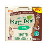 Nylabone Nutri Dent Limited Ingredient Dental Chews Filet Mignon Mini 160 count-Dog-Nylabone-PetPhenom