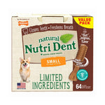 Nylabone Nutri Dent Limited Ingredient Dental Chews Filet Mignon Small 64 count-Dog-Nylabone-PetPhenom