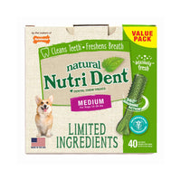 Nylabone Nutri Dent Limited Ingredient Dental Chews Fresh Breath Medium 40 count-Dog-Nylabone-PetPhenom