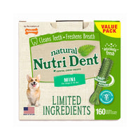 Nylabone Nutri Dent Limited Ingredient Dental Chews Fresh Breath Mini 160 count-Dog-Nylabone-PetPhenom