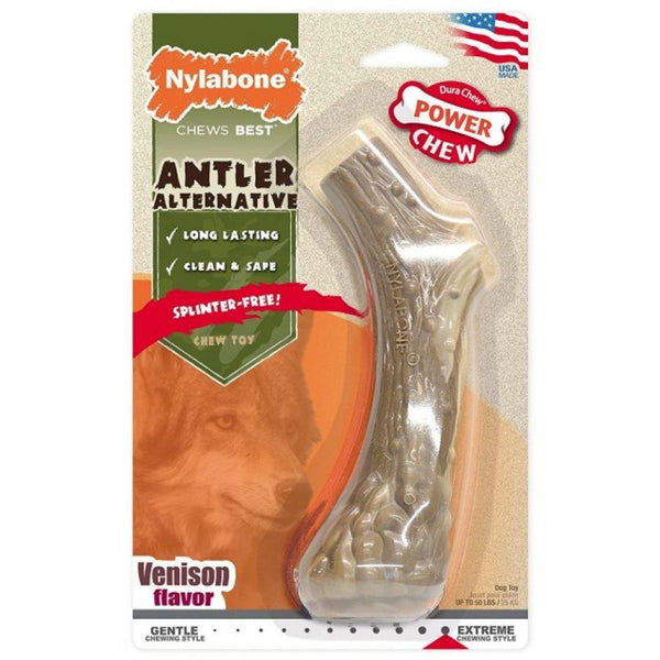 Nylabone Power Chew Antler Alternative Venison Flavor, Large - 1 count-Dog-Nylabone-PetPhenom