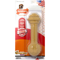 Nylabone Power Chew Barbell Peanut Butter Dog Toy Medium/Large-Dog-Nylabone-PetPhenom