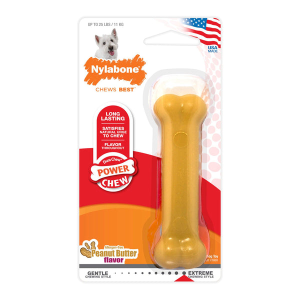 Nylabone Power Chew Peanut Butter Dog Chew Toy Regular-Dog-Nylabone-PetPhenom