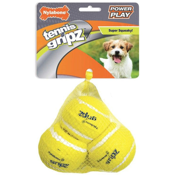 Nylabone Power Play Gripz Tennis Ball Small, 3 count-Dog-Nylabone-PetPhenom