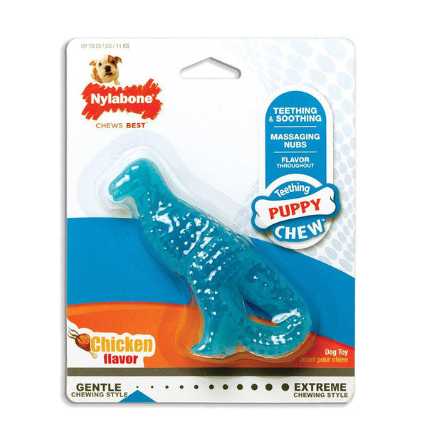 Nylabone Puppy Chew Dental Dino Chew Dog Toy Regular-Dog-Nylabone-PetPhenom