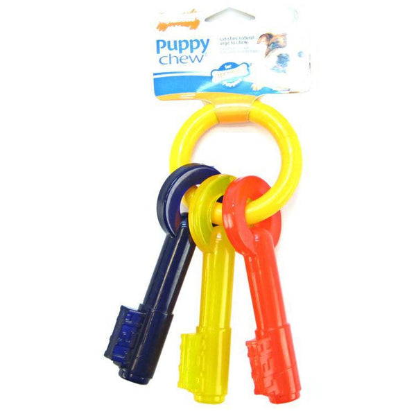 Nylabone Puppy Chew Teething Keys Chew Toy, Large (For Dogs up to 35 lbs)-Dog-Nylabone-PetPhenom