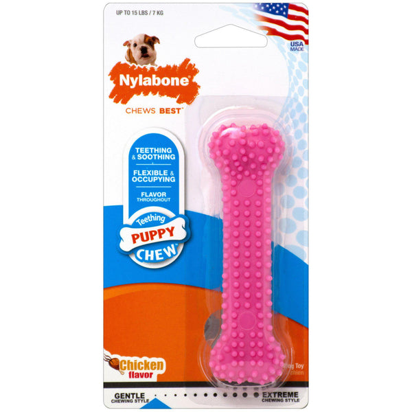 Nylabone Puppy Dental Chew Toy Petite Pink-Dog-Nylabone-PetPhenom