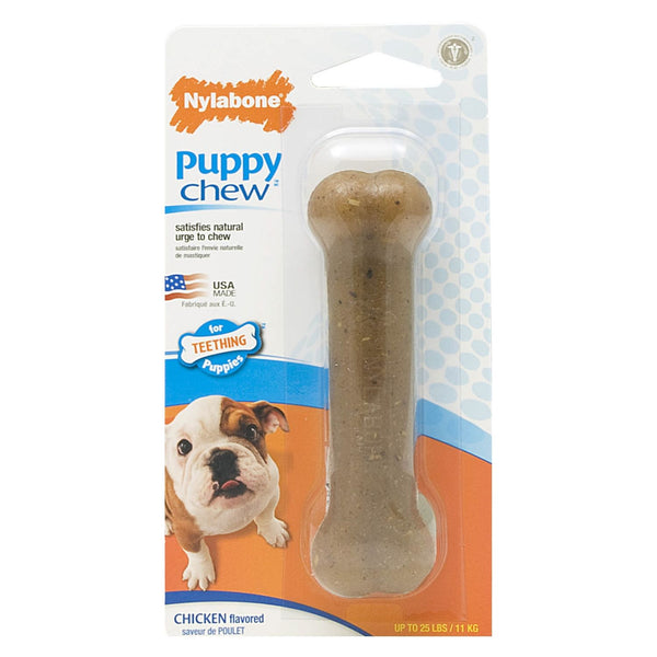 Nylabone Puppybone Regular Chew Toy Brown 4.5" x 1.5" x 1.5"-Dog-Nylabone-PetPhenom