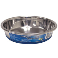 Our Pets Durapet Premium Rubber-Bonded Stainless Steel Dish 1 cup Silver 5.33" x 5.33" x 1.14"-Cat-Our Pets-PetPhenom