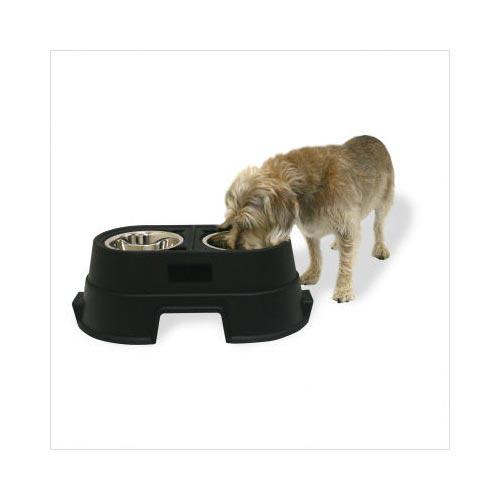 Our Pets Healthy Pet Diner Elevated Dog Feeder Medium Black 23.5" x 13" x 8"-Dog-Our Pets-PetPhenom