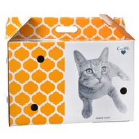 OurPets Cosmic Catnip Pet Shuttle Cardboard Carrier, Small - 15.5"L x 10"W x 10.75"H-Cat-Our Pets-PetPhenom