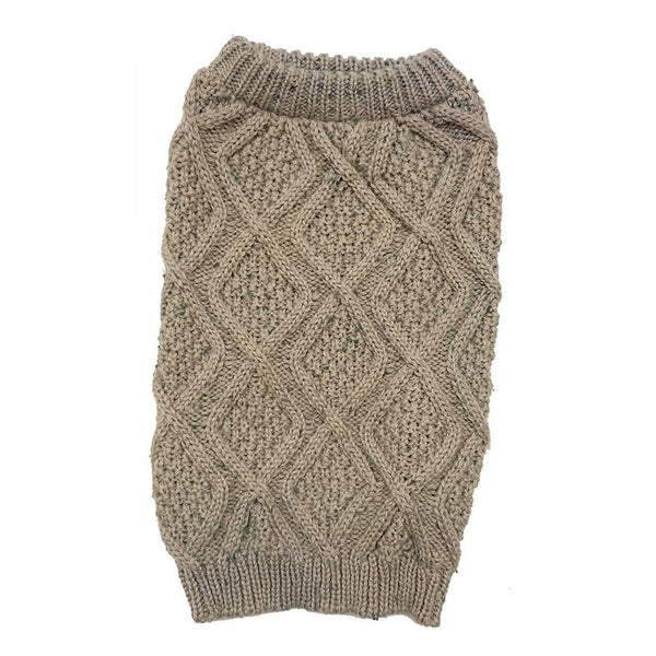 Outdoor Dog Fisherman Dog Sweater - Taupe, Medium (14"-19" Neck to Tail)-Dog-Fashion Pet-PetPhenom