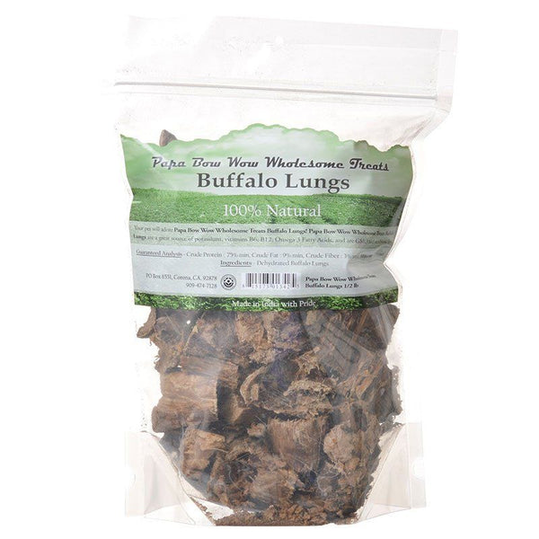 Papa Bow Wow Buffalo Lungs, 0.5 lb-Dog-Papa Bow Wow-PetPhenom