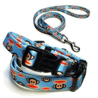 Paul Frank Pet Signature Julius Blue Collars & Leashes -Small Collar (#26PFC-SJBS)-Dog-Paul Frank Pet-PetPhenom