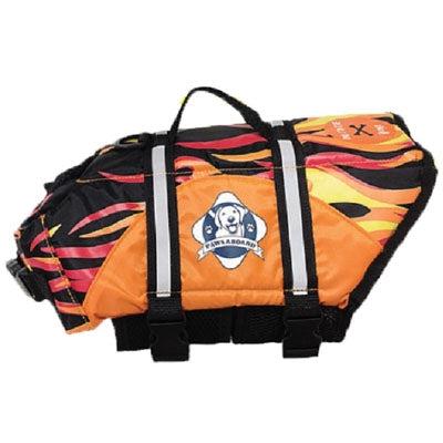 Paws Aboard Designer Doggy Life Jacket Flames -Medium-Dog-Paws Aboard-PetPhenom