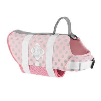Paws Aboard Doggy Life Jacket - Pink/Silver -Large-Dog-Paws Aboard-PetPhenom