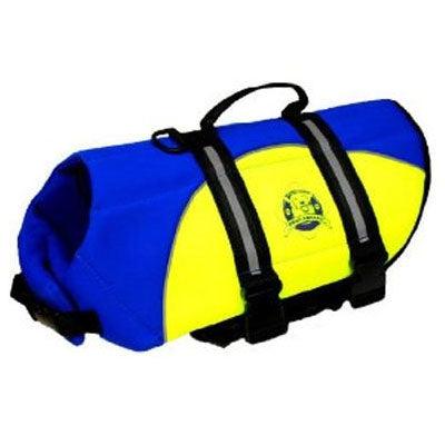 Paws Aboard Neoprene Doggy Life Jacket - Blue & Yellow -Small-Dog-Paws Aboard-PetPhenom