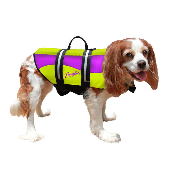 Pawz Pet Products Neoprene Dog Life Jacket Extra Extra Small Yellow / Purple-Dog-Pawz Pet Products-PetPhenom