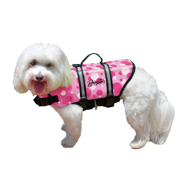 Pawz Pet Products Nylon Dog Life Jacket Extra Extra Small Pink Bubbles-Dog-Pawz Pet Products-PetPhenom