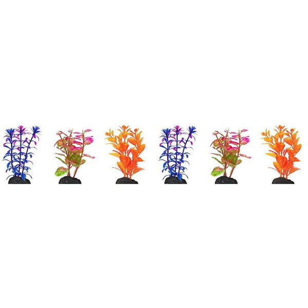 Penn Plax Betta Size Plastic Plant 4" Value Pack Assorted Colors, 4" wide-Fish-Penn Plax-PetPhenom