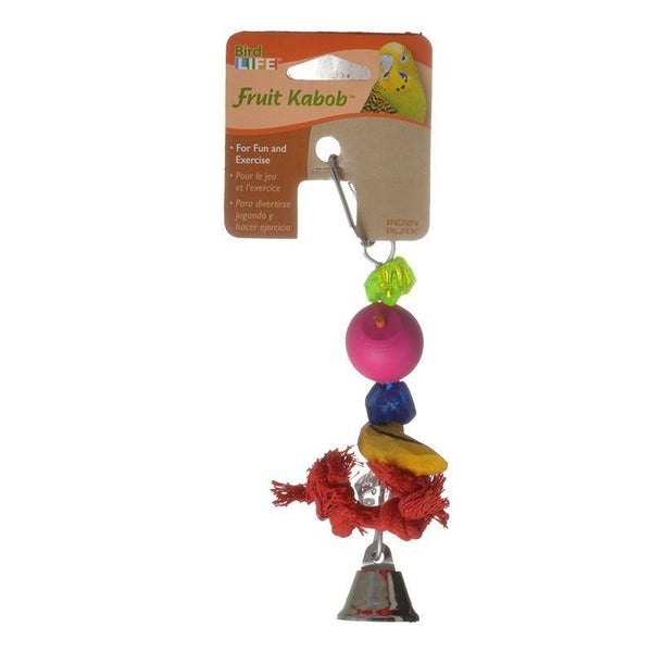 Penn Plax Bird Life Fruit-Kabob Wood Parakeet Toy, 8" Long-Bird-Penn Plax-PetPhenom