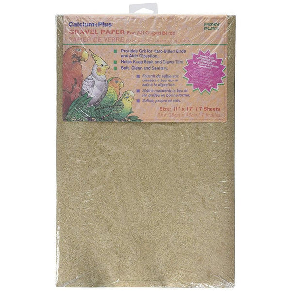 Penn Plax Calcium Plus Gravel Paper for Caged Birds, 11" x 17" - 7 Pack-Bird-Penn Plax-PetPhenom