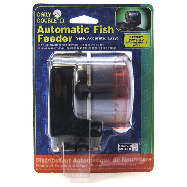 Penn Plax Daily Double II Automatic Fish Feeder, 3.5"L x 3.5"W x 4"H-Fish-Penn Plax-PetPhenom