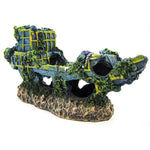 Penn Plax Sunken Ship Aquarium Decor, Medium - 12"L x 3.5"W x 6.5"H-Fish-Penn Plax-PetPhenom