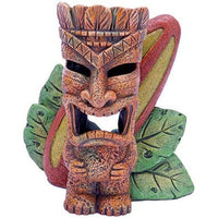 Penn Plax Tiki with Surfboard Aquarium Ornament, 6 " Tall-Fish-Penn Plax-PetPhenom