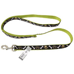 Pet Attire Ribbon Brown Paws & Bones Nylon Dog Leash, 6' Long x 1" Wide-Dog-Coastal Pet Products-PetPhenom