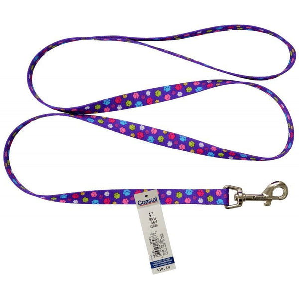 Pet Attire Styles Nylon Dog Leash - Special Paw, 4' Long x 5/8" Wide-Dog-Coastal Pet Products-PetPhenom