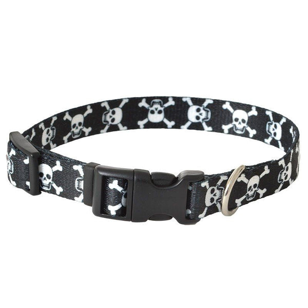 Pet Attire Styles Skulls Adjustable Dog Collar, 10"-14" Long x 5/8" Wide-Dog-Coastal Pet Products-PetPhenom