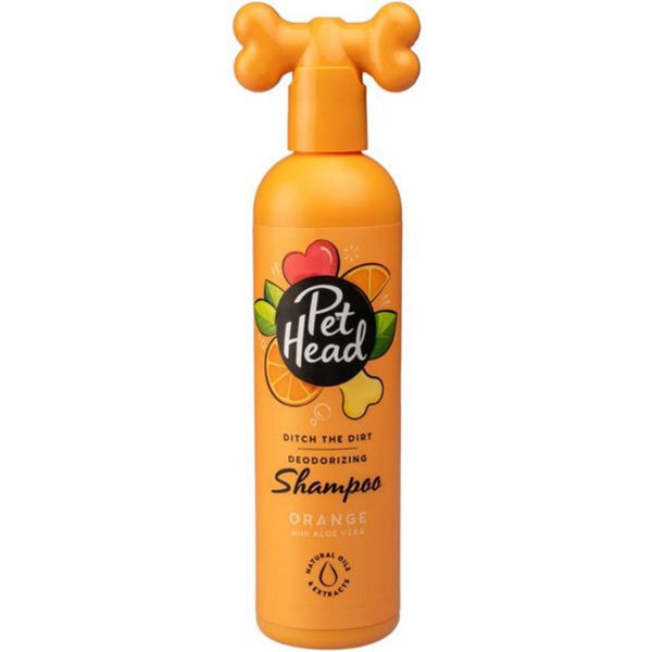 Pet Head Ditch the Dirt Deodorizing Shampoo for Dogs Orange with Aloe Vera, 16 oz-Dog-Pet Head-PetPhenom